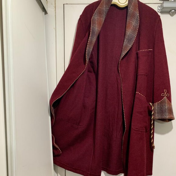 MADE IN ENGLAND VINTAGE WOOL ROBE JACKETS SIZE L - Picture 9 of 16